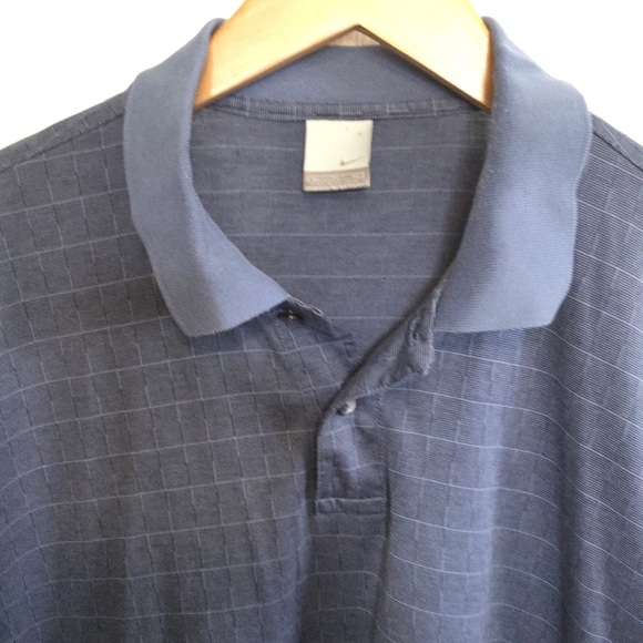 Nike Golf Windowpane Polo Navy sz XL - Picture 3 of 3